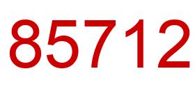 Number 85712 red image