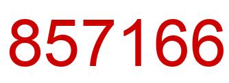 Número 857166 imagen rojo