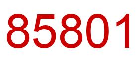Número 85801 imagen rojo