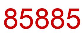 Number 85885 red image