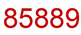 Número 85889 imagen rojo