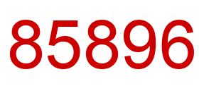 Number 85896 red image