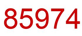 Number 85974 red image
