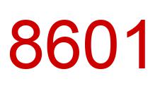 Number 8601 red image