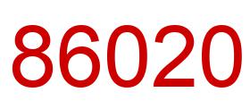 Number 86020 red image