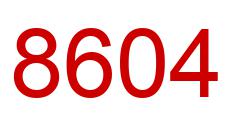 Number 8604 red image