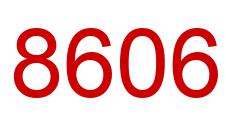 Number 8606 red image