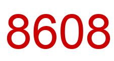 Number 8608 red image