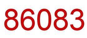 Number 86083 red image