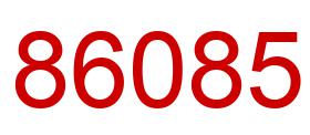 Number 86085 red image