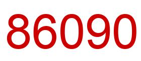 Number 86090 red image