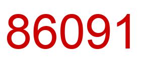 Number 86091 red image