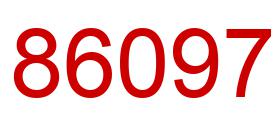 Number 86097 red image