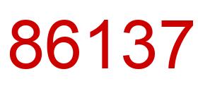 Número 86137 imagen rojo