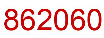 Número 862060 imagen rojo