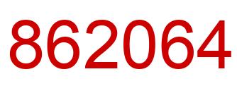 Number 862064 red image