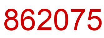 Number 862075 red image