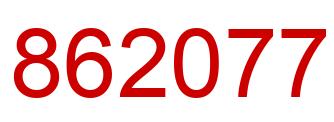 Number 862077 red image