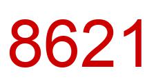 Number 8621 red image