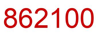 Number 862100 red image