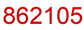 Number 862105 red image