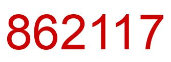 Number 862117 red image