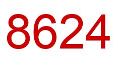 Number 8624 red image