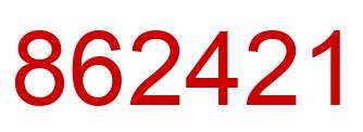 Number 862421 red image