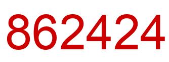 Number 862424 red image
