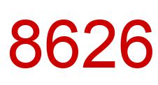 Number 8626 red image