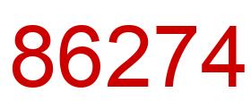 Number 86274 red image