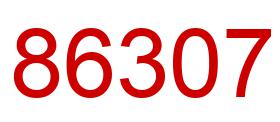 Number 86307 red image