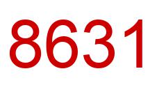 Number 8631 red image