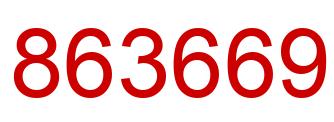 Number 863669 red image
