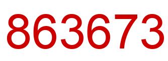 Number 863673 red image