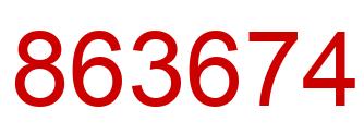 Number 863674 red image
