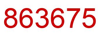 Number 863675 red image