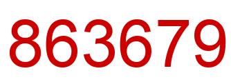 Número 863679 imagen rojo