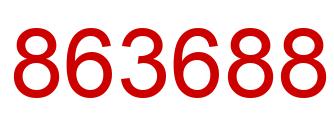 Número 863688 imagen rojo