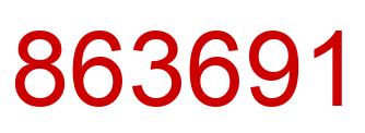 Número 863691 imagen rojo