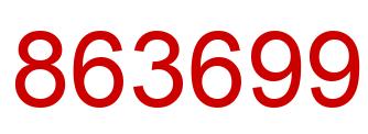 Number 863699 red image
