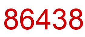 Number 86438 red image