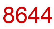 Número 8644 imagen rojo