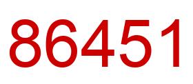 Number 86451 red image