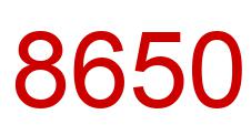 Number 8650 red image