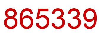 Number 865339 red image