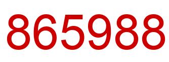 Number 865988 red image