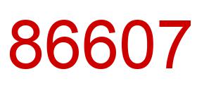 Number 86607 red image