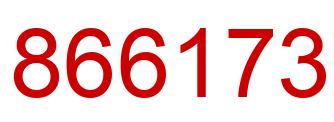 Number 866173 red image