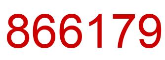 Number 866179 red image